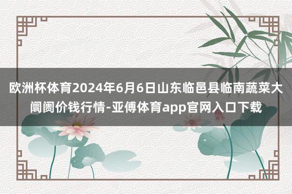 欧洲杯体育2024年6月6日山东临邑县临南蔬菜大阛阓价钱行情-亚傅体育app官网入口下载