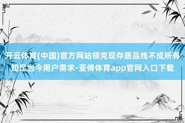 开云体育(中国)官方网站领克现存居品线不成所有知足当今用户需求-亚傅体育app官网入口下载