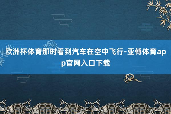 欧洲杯体育那时看到汽车在空中飞行-亚傅体育app官网入口下载